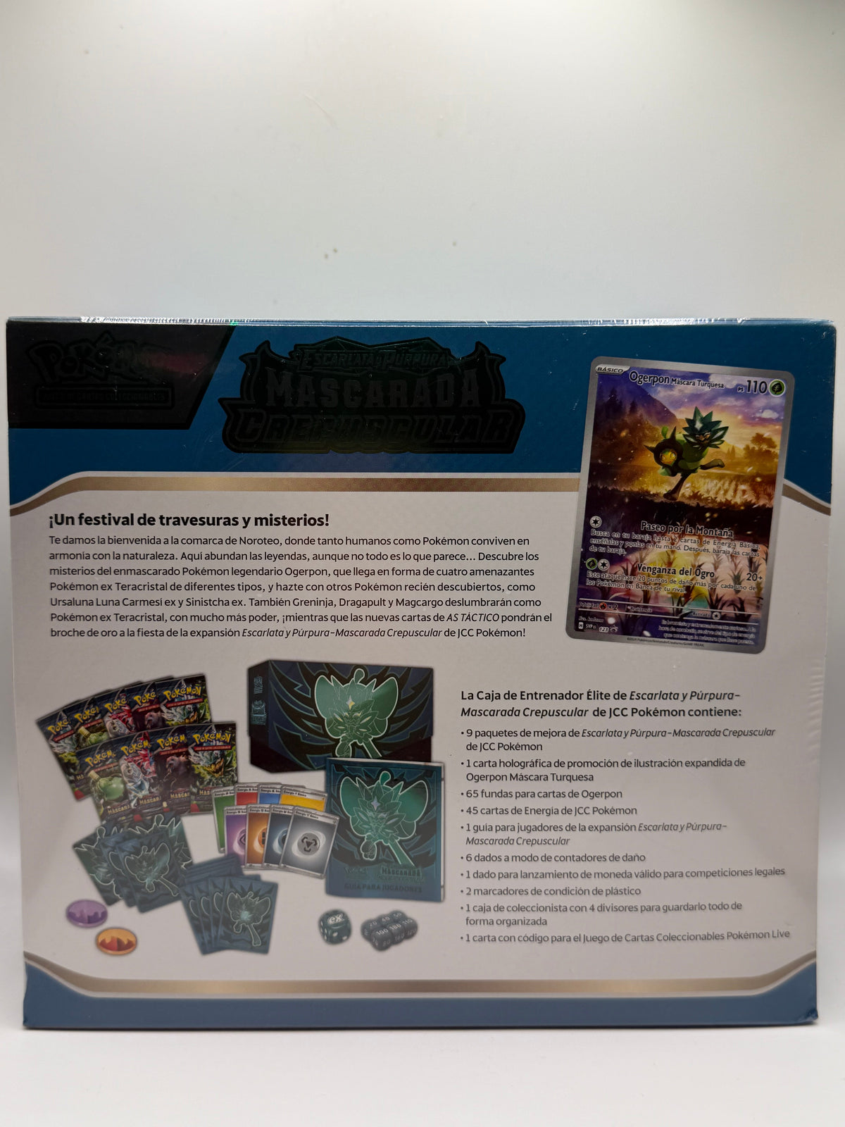 Pokémon TCG: Scarlet & Violet - Twilight Masquerade Elite Trainer Box - Ogerpon (Caja de Entrenador Élite - Escarlata y Púrpura: Mascarada Crepuscular)