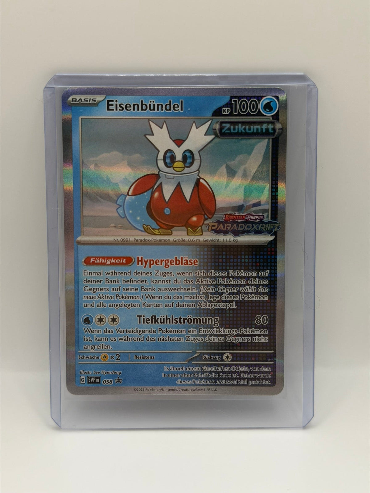 Pokémon TCG – Eisenbündel (Iron Bundle) 058 | Promo SVP (sello Paradoxrift) (Alemán)