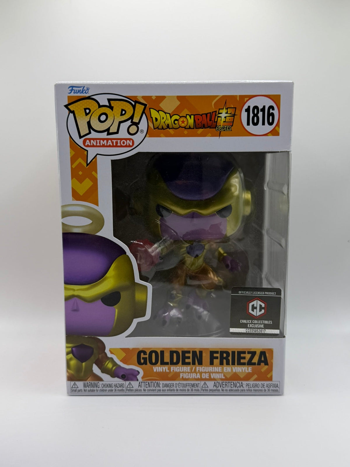 Funko Pop! Golden Frieza #1816 – Dragon Ball Super – Exclusivo de Chalice Collectibles