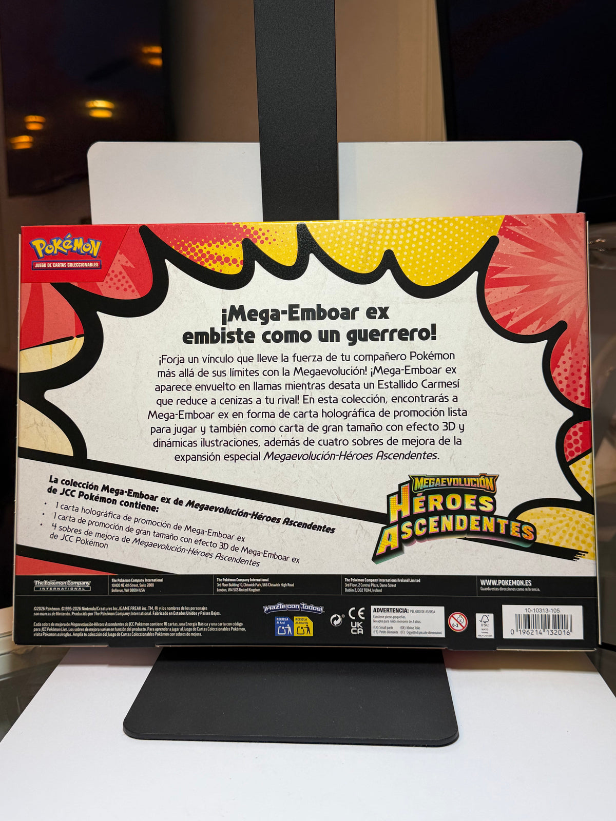 Pokémon TCG: Mega-Emboar-ex Collection - Megaevolution Héroes Ascendentes