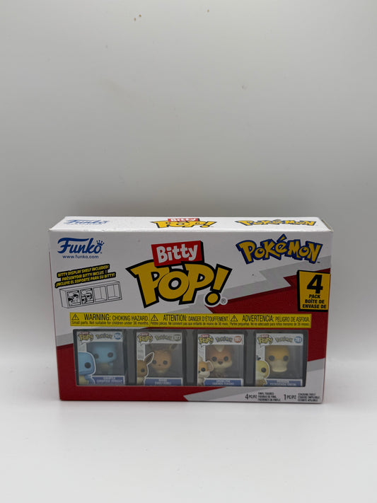 Funko Bitty Pop! Pokémon: 4-Pack (Squirtle #504, Eevee #577, Growlithe #597, Psyduck #781)