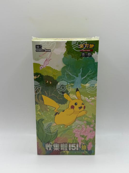 Pokémon TCG: Simplified Chinese Pokémon Card 151 "Journey" Booster Box (151C - 收集啦151 旅 / Mew)