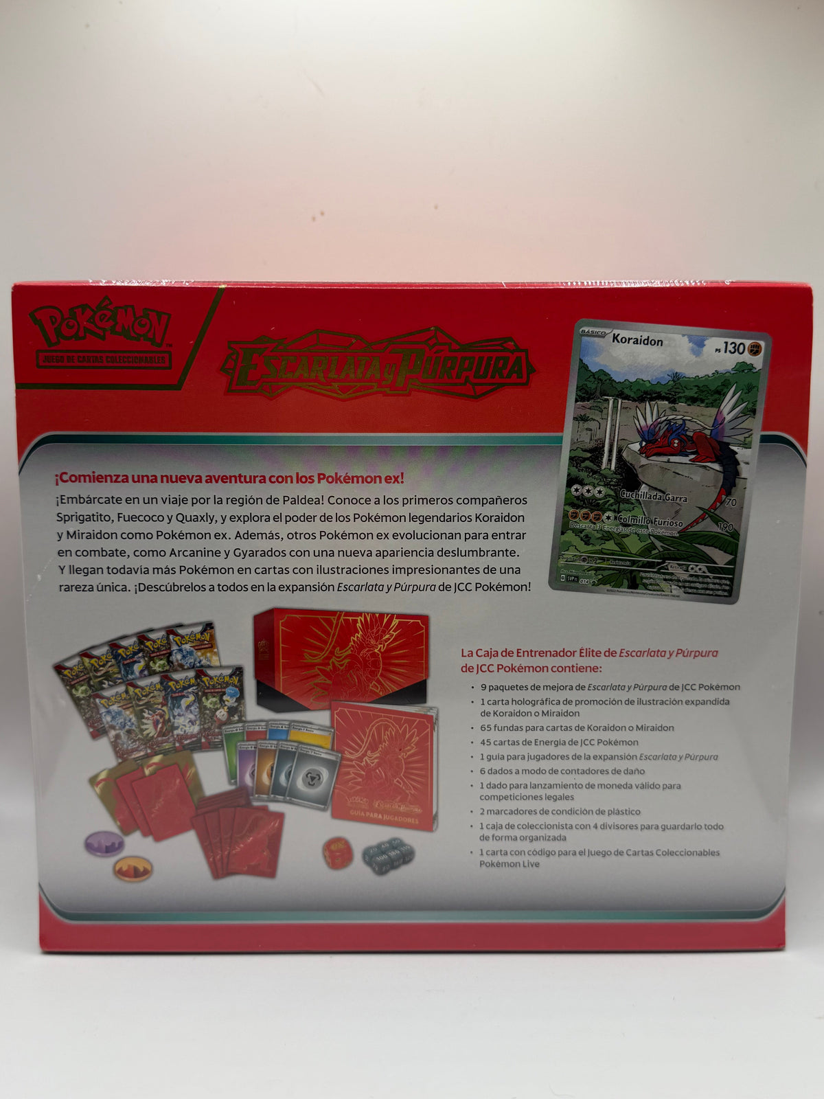 Pokémon TCG: Scarlet & Violet Base Set Elite Trainer Box - Koraidon (Caja de Entrenador Élite - Escarlata y Púrpura)