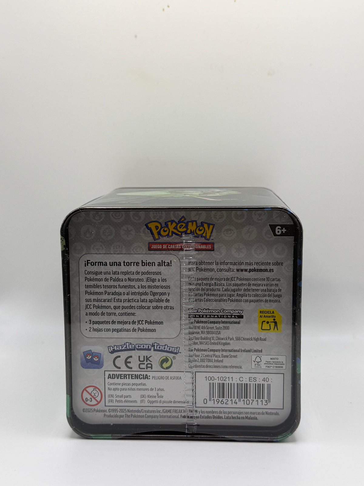 Pokémon TCG: Stacking Tin - Ogerpon / Wellspring Mask (Lata Apilable)