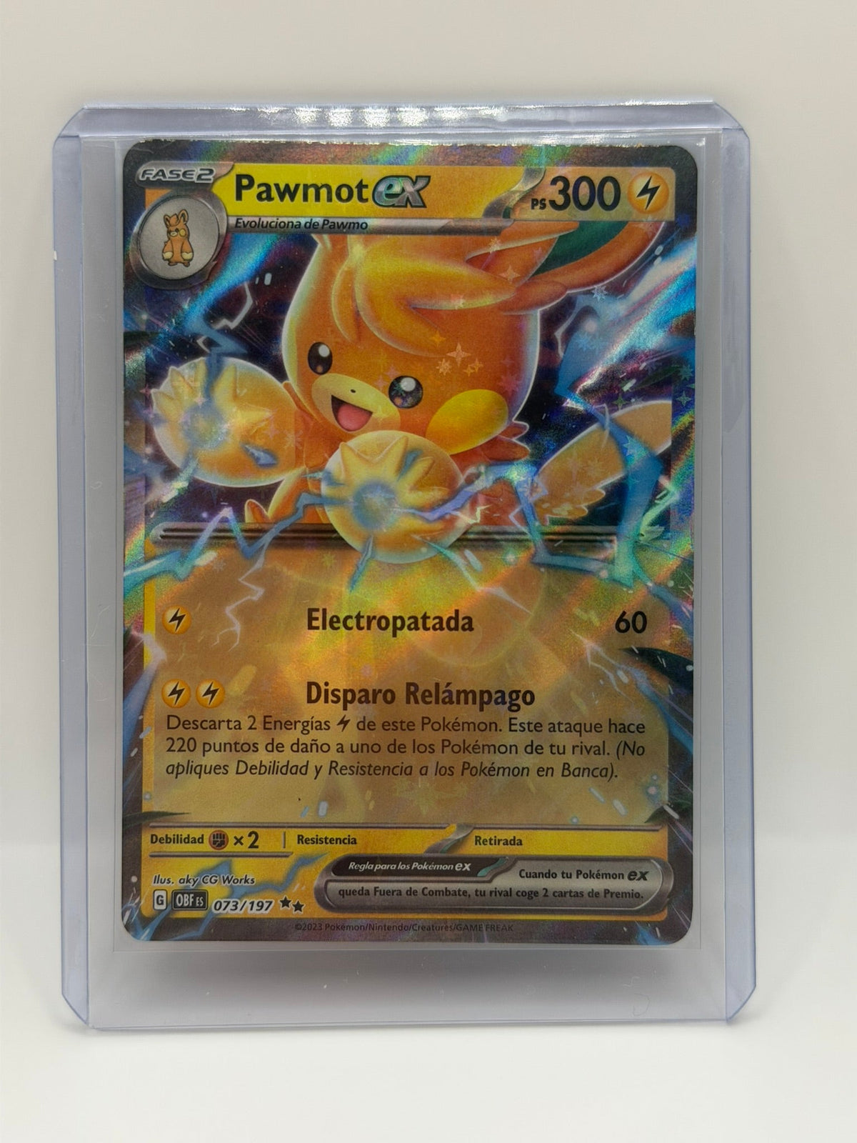 Pokémon TCG – Pawmot ex 073/197 | Llamas Obsidianas (Español)