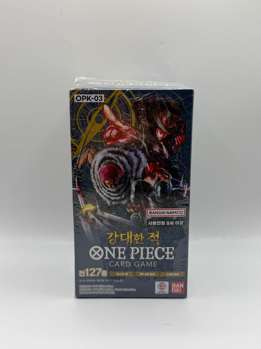 One Piece TCG: Korean Pillars of Strength Booster Box (OPK-03 - 강대한 적 / Katakuri & Rob Lucci)